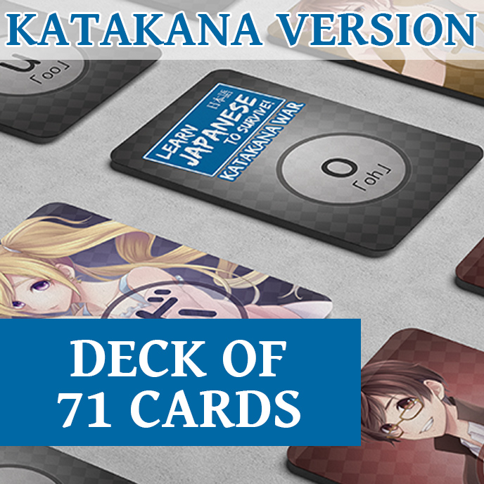 Katakana Flash Cards 71 Card Deck Learn Japanese To Survive